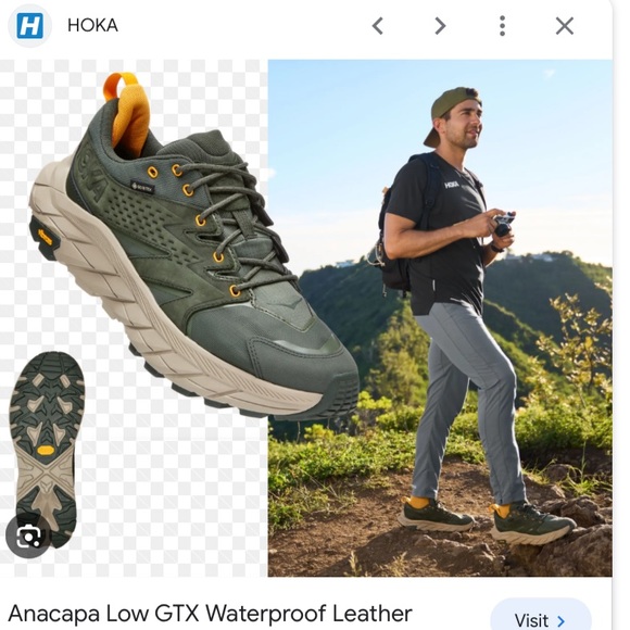 HOKA ANACAPA LOW GTX MEN'S CASTLEROCK/SHARKSKIN Sz 11D - Picture 1 of 16
